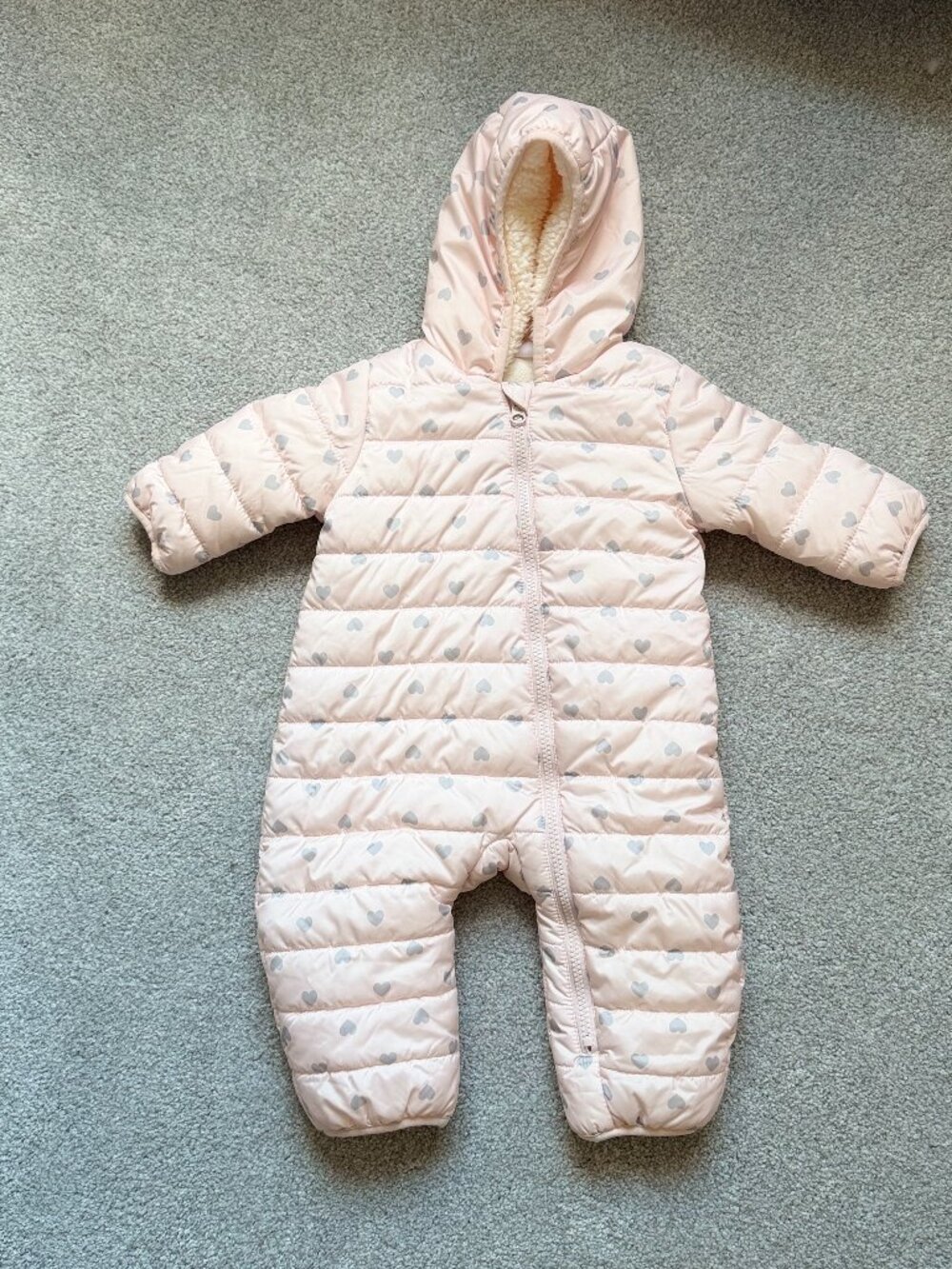 Mighty Goods Pink Puffer Snow Suit  Zip Up Size 6 months